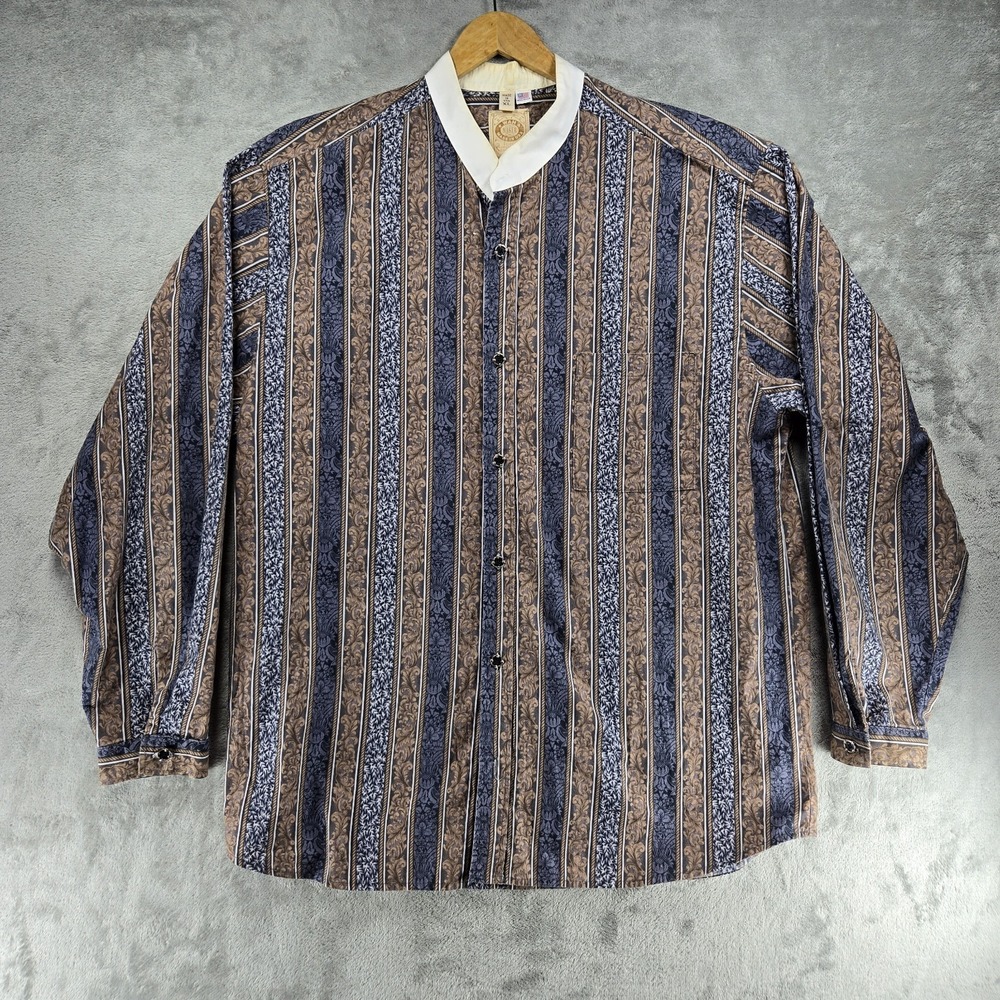 Wah Maker Frontier Clothing Gambler Shirt XL Made USA Western Victorian Oldwest